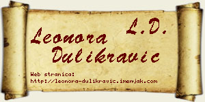 Leonora Dulikravić vizit kartica